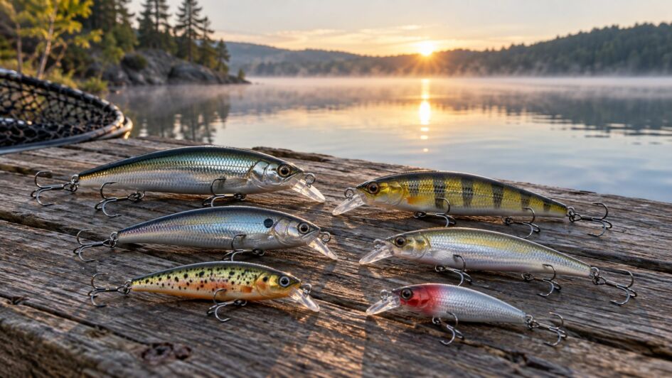 Poissons nageurs pour brochet et perche au bord d’un lac